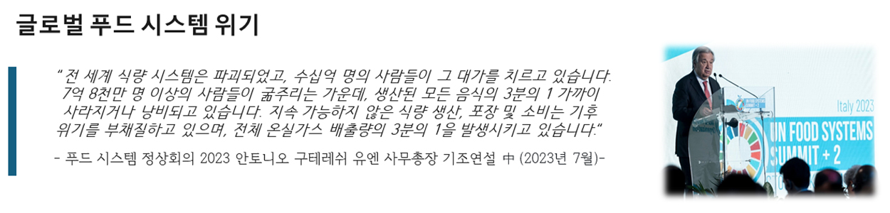 글로벌 푸드 시스템 위기